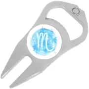 Watercolor Scorpio Golf Ball Marker Divot Repair Tool Bottle Opener