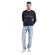 Replay weat Top ZZ Crewneck weatshirt w/ Outdoor Print Navy