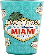 Miami Florida Greetings Sign In and Out Shot Glass
