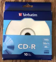 CD-R Recordable Disc, 700Mb, 52X, Silver, 10/Pack, Brand New/Sealed