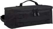 Outdoor Tool Bag with Zippers & Handle | Camping Cookware Storage & Equipment Carry Bag | Utensils Organizer, Black