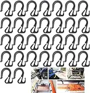 Pack of 30 Nylon Shock Cord Bungee Rope Hooks,Bungee Cord Cargo Net Hook to Make Your Own Bungee Cords for Kayak,Boat,Motorcycle,SUV,Truck Bed Car Rear Cargo Storage Organizer Net