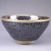 TENMOKU YUTEKI Chawan Matcha-wan Kyoto Kiyomizu-Yaki Kyo-Yaki Japan