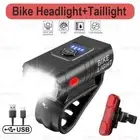 Bike Light Set Rechargeable LED Bicycle Lights Waterproof Headlight Front Rear