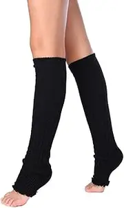 [HIIALIUR] Women Socks Winter Knit Crochet Leg Warmers Ladies Footless Legwarmers
