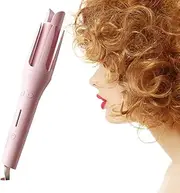 Seemee Hair Curler,See Mee Curling Iron,Automatic Curling Iron,Hair Curler Automatic Rotating,Automatic Hair Curling Iron,Hair Curler With 4 Temperatures Adjustable,Long Hair,Anti-Scald (Pink)