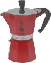 Bialetti Moka Express 6 Cups Red Aluminium Stovetop Percolator /Coffee Maker