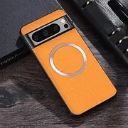 [FIFTHAVE] Magnetic Mobile Phone Case Google Pixel 7 Case Compatible with MagSafe, Hard Case Protective Case Google 7 Hard PC Case Slim Matte Cover Thin Soft TPU Scratch-Resistant Bumper 6.3 Inch Orange