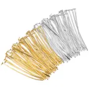 200Pcs Flat Head Pins 35mm Brass 20 Gauge White and Gold