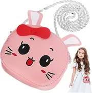 [Holibanna] Kawaii Bunny Purse Bag for Cute Cartoon Crossbody Shoulder Bag with Ears for Storing Coins Keys and Items Premium PU Design