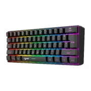 Tri-mode Wireless 61-Key Keyboard RGB Full-color Backlight Wired BT5.0 2.4G
