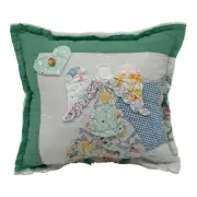 NEW Handmade Angel & Heart Pillow Vintage Quilt Chenille Bedspread Beautiful