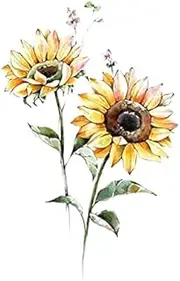 5 pcs Sunflower Temporary Tattoo Waterproof Female Arm Small Fresh Simulation Tattoo Temporary Tattoo