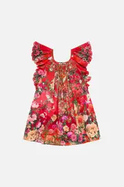 KIDS FRILL SLEEVE TOP 4-10 SWEET HOME ALEXANDRIA