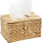 AuldHome Water Hyacinth Dryer Sheet Dispenser (Natural); Woven Fabric Softener Sheet Holder for Laundry Room
