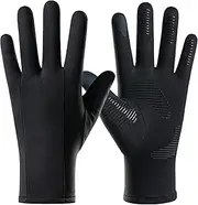 Liner Gloves for Men | Outdoor Anti-Slip Motorcycle Gloves | Cold Weather Touchscreen, Thermal Windproof - for Outdoor -Cycling