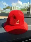 Kangol LL COOL J Bermuda TIMELESS Terry Cloth Bucket Hat Classic Scarlet S NWT