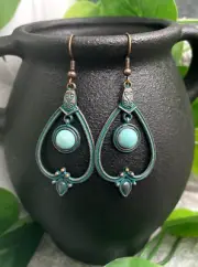 2.5” Bronze-tone Earring Set Bohemian Retro Drop Dangle New Free Ship B1090