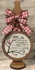 Cardinal Memorial A Limb Has Fallen Sign Set Decorative Display Post W/ Bow 15”