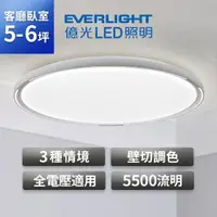 在飛比找momo購物網優惠-【Everlight 億光】星輝55W 壁切調色 LED吸頂