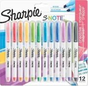 Sharpie S Note Creative Markers Chisel Tip In Fun Assorted Colours Pack of 12