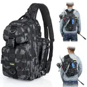 Fishing Tackle Backpack Storage Large(16.5*11.8*5.5inch)-black Camo