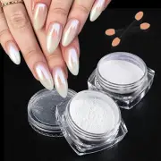 White Pearl Chrome Nail Powder Glitter Art Powder Dust Glimmer Hot Nails Premium