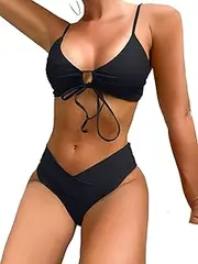 [Sexybody] Women's Sexy Bikini Swimsuit Solid V Swimwear