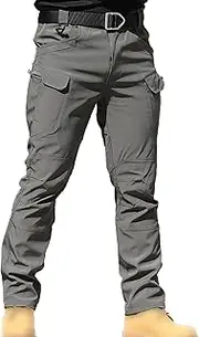 [Generic] Men's Waterproof Tactical Pant Water Resistant Ripstop Cargo Pants Outdoor Lightweight EDC Work Hiking Pants