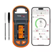 Meat Thermometer with 2 Color-Coded Probes, Bluetooth Meat Thermometer with LCD-