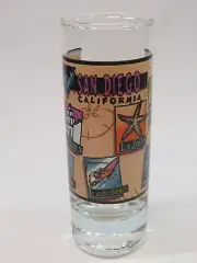 4" Liquor Shot Glass: SAN DIEGO CALIFORNIA Zoo, Old Town, La Jolla, Mission Bay+