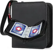 GEAoffice Small 1 Pocket Trading Card Binder, 80 Pockets Mini Card Album Book with 40 Removable Sleeves, 80 Top Loading Pockets Binder for TCG, MTG, Black
