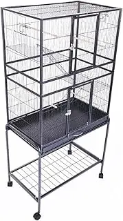 155CM Tall Bird Cage Parrot Aviary Pet Stand Alone Budgie Perch Castor Wheels