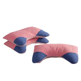 韓式簡約純色全棉純棉蝴蝶枕單人可拆洗蕎麥枕頭頸椎病人專用整頭