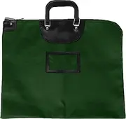BankSupplies HIPAA Locking Courier Bags with Handles & Card Holder Keyed Differently | Black | 19W x 15H | Durable Laminated Nylon Fabric | Metal Pop Up Lock | for Money, Coins, Currency, Checks