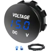 Compact 26mm Hole Size Voltmeter for Motorcycle Car Battery Clear LED Display