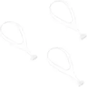 jojofuny 3pcs Magnetic Anti-Lost Strap for Earphones Flexible Cable Holder Silicone Design for Comfort for Active Use Compatible and Other Earbuds White