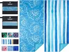 2Pack Lightweight Thin Beach Towel Oversized Big Extra Large Microfiber Sand