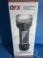 OFX Solar Rechargeable Flashlight FM Radio USB Port Bluetooth Speaker
