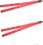 [GYWHOOFT] Pom Pom Holder,2 Pcs Cheerleader Pom Poms Name Tags Cheerleading Name Tags Ribbon Sublimation Blank Cheer Pom Tags Travel Suitcases Labels for Backpack Keychains (Red)