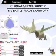 ✨ ULTRA SHINY SKARMORY ✨ | 6IV BATTLE-READY | Pokemon Sword and Shield
