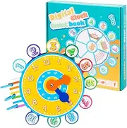 Teaching Time Clock for Kids,Time Teaching Cardboard Adhesive Clock | Interactive Early Childhood Education Toys for 3+ Years Old Boys Girls