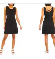 Zelos Tennis Tank Dress Medium Built in Bra & Short Sleeveless Soft NWT Black