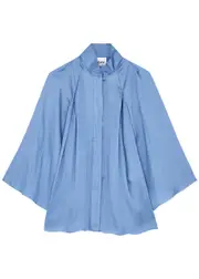 Day Birger ET Mikkelsen Jules Satin Shirt - Blue - 36 (UK10 / S) 36 (UK10 / S)