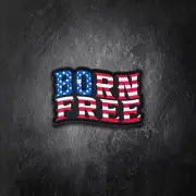 Born Free Flag PVC Morale Patch