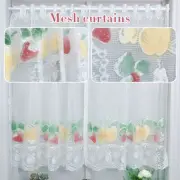 Lace Fruit Embroidery Window Curtain Partition Door Curtain Half Curtain Screen.