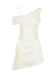 DE LA Vali Brulee Silk-satin Corset Mini Dress - Ivory - 10 (UK10 / S) 10 (UK10 / S)