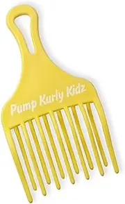 Kids Detangling Comb For Curly Hair in Yellow - Pump Haircare