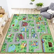 Capslpad Kids Carpet Playmat Rug 150x200cm Extra Large City Life Carpet Learning Exercise Mat Educational Car Rug Play Game Rug for Baby Toddler Boy Bedroom Playroom