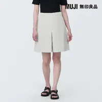 在飛比找momo購物網優惠-【MUJI 無印良品】女再生聚酯纖維打褶寬版短褲(共3色)
